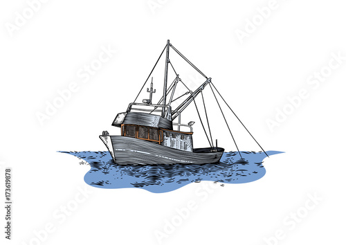 Trawler at the sea