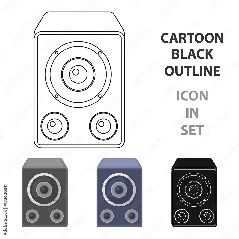 Subwoofer for loud  and parties single icon in cartoon style  vector symbol stock illustration. Stock Vector | Adobe Stock