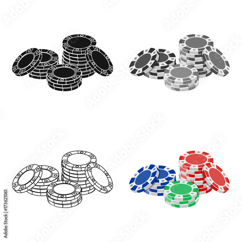 Chip, single icon in cartoon style.Chip, vector symbol stock illustration web.