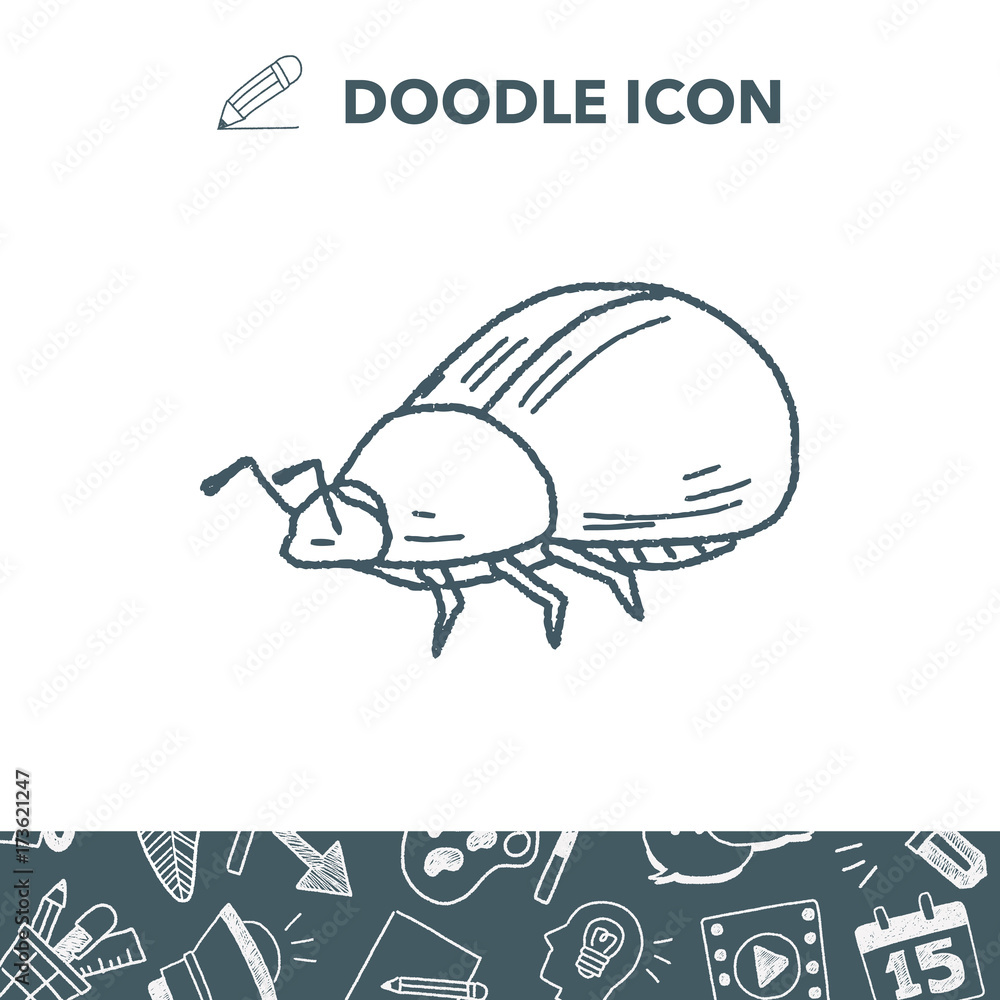 Naklejka premium insect doodle