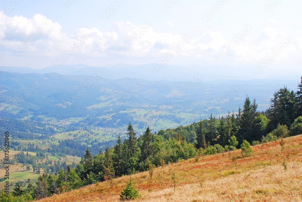 Mountain landscape in Carpathian