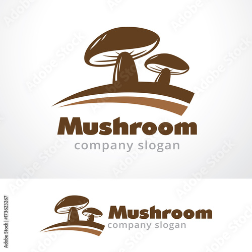 Mushroom Logo Template Design Vector, Emblem, Design Concept, Creative Symbol, Icon