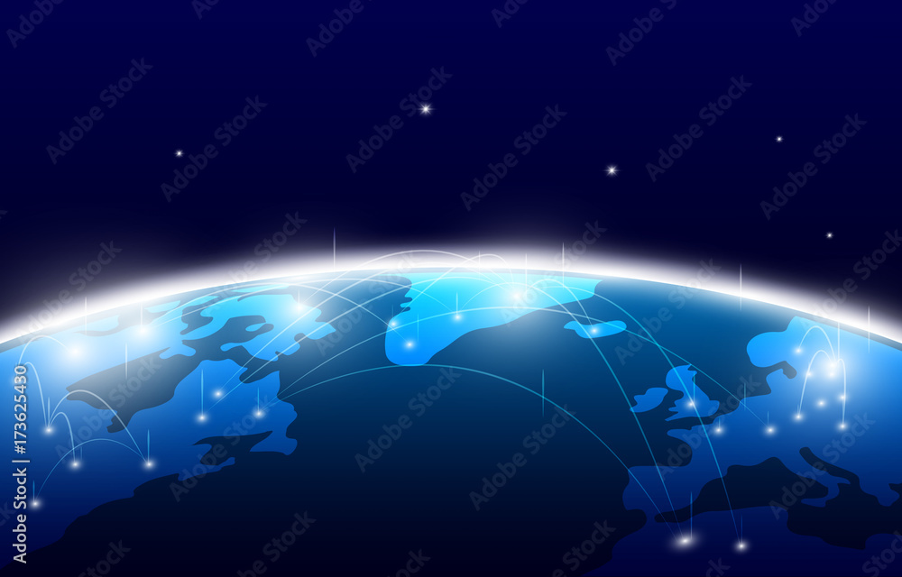 Fototapeta premium abstract world map digital texture pattern technology innovation concept background