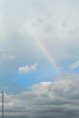 Rainbow above the clouds © joesayhello
