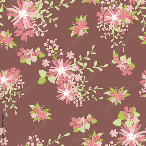 Wallpaper Mural Vintage romantic vector trendy seamless pattern Torontodigital.ca