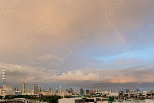 Rainbow above bangkok city, THAILAND © joesayhello