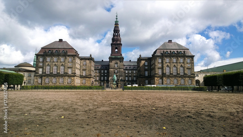 Castle Christiansborg in Copenhagen on a summer day photo