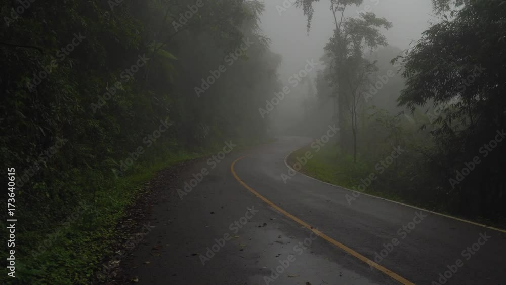 empty road with misty empty road with misty