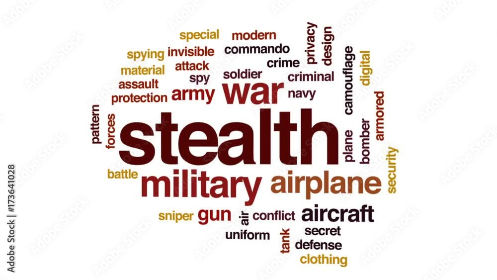 Stealth animated word cloud, text design animation. Stealth animated word cloud, text design animation.