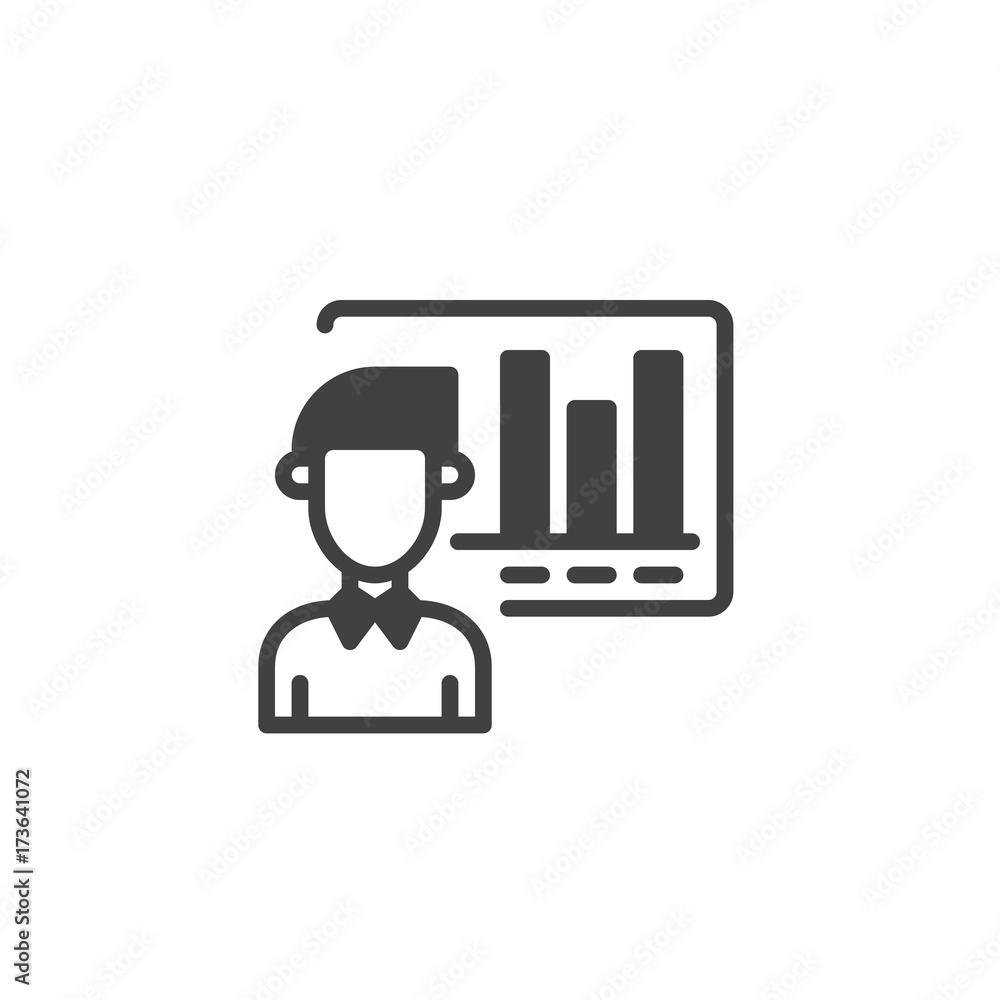 Analytics icon vector, filled flat sign, solid pictogram isolated on white. Symbol, logo illustration. Analytics icon vector, filled flat sign, solid pictogram isolated on white. Symbol, logo illustration.