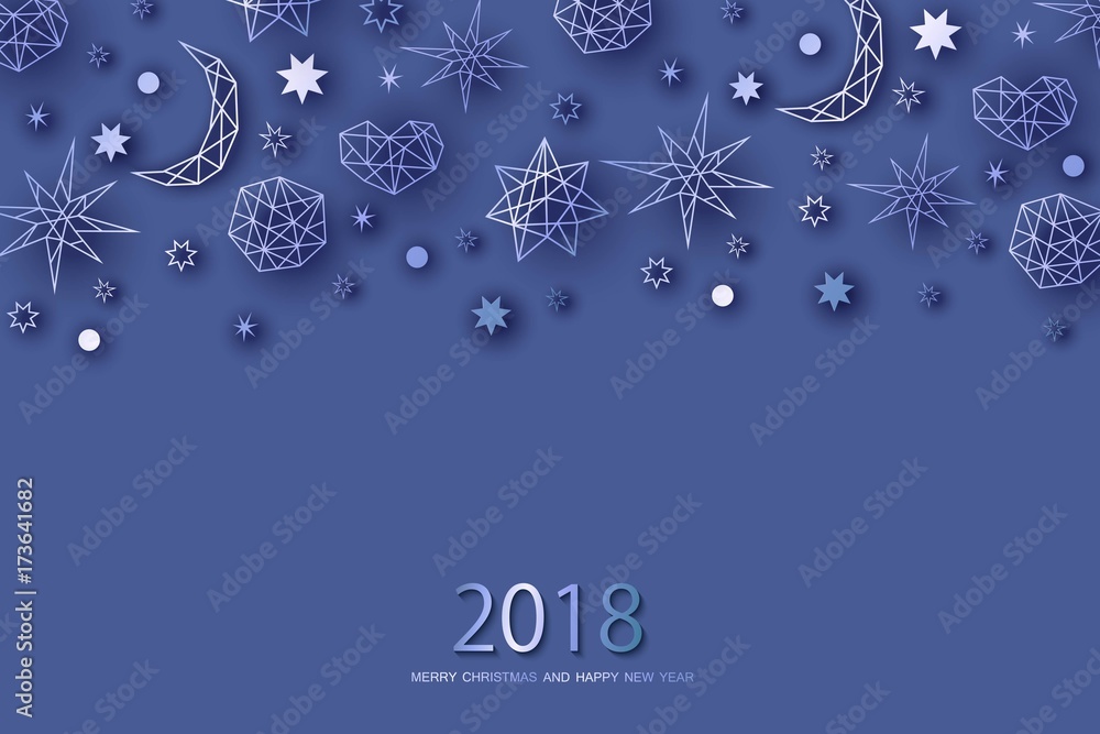 Fototapeta premium Christmas and New Year greeting card, invitation.