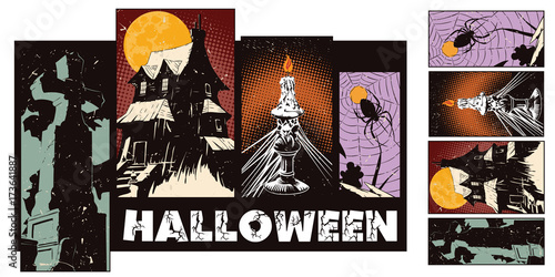 Collage on theme halloween.