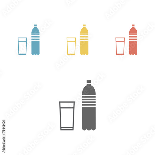 Plastic bottle icon.