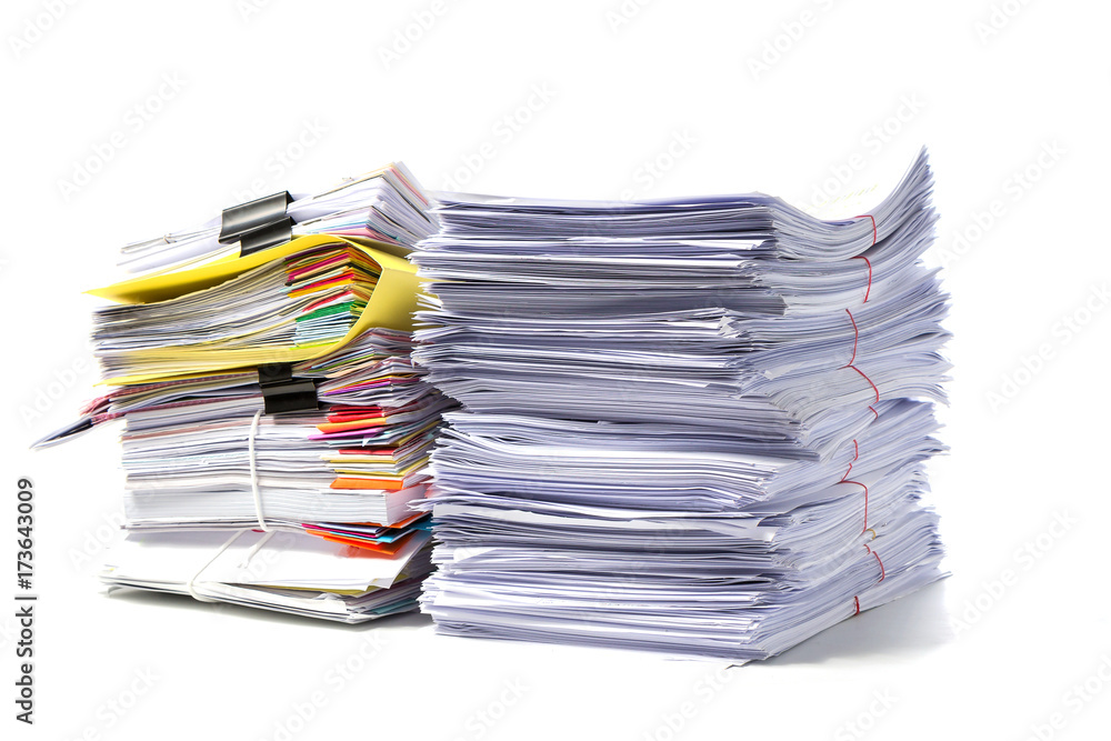Stack of Documents isolated on white background Stack of Documents isolated on white background