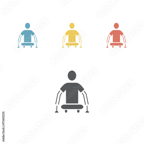Amputee icon. Vector illustration.