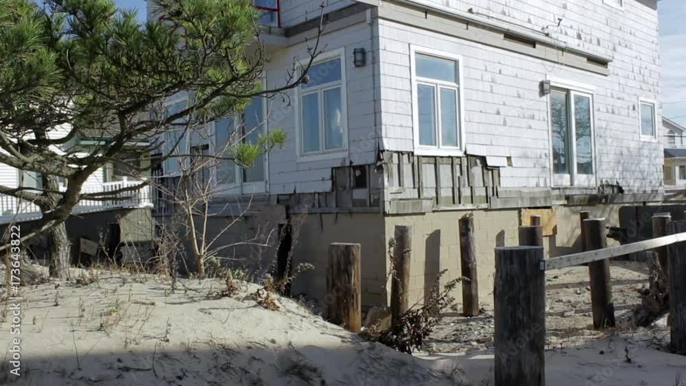 Abandoned Beach House, Fast Tracking Shot Abandoned Beach House, Fast Tracking Shot