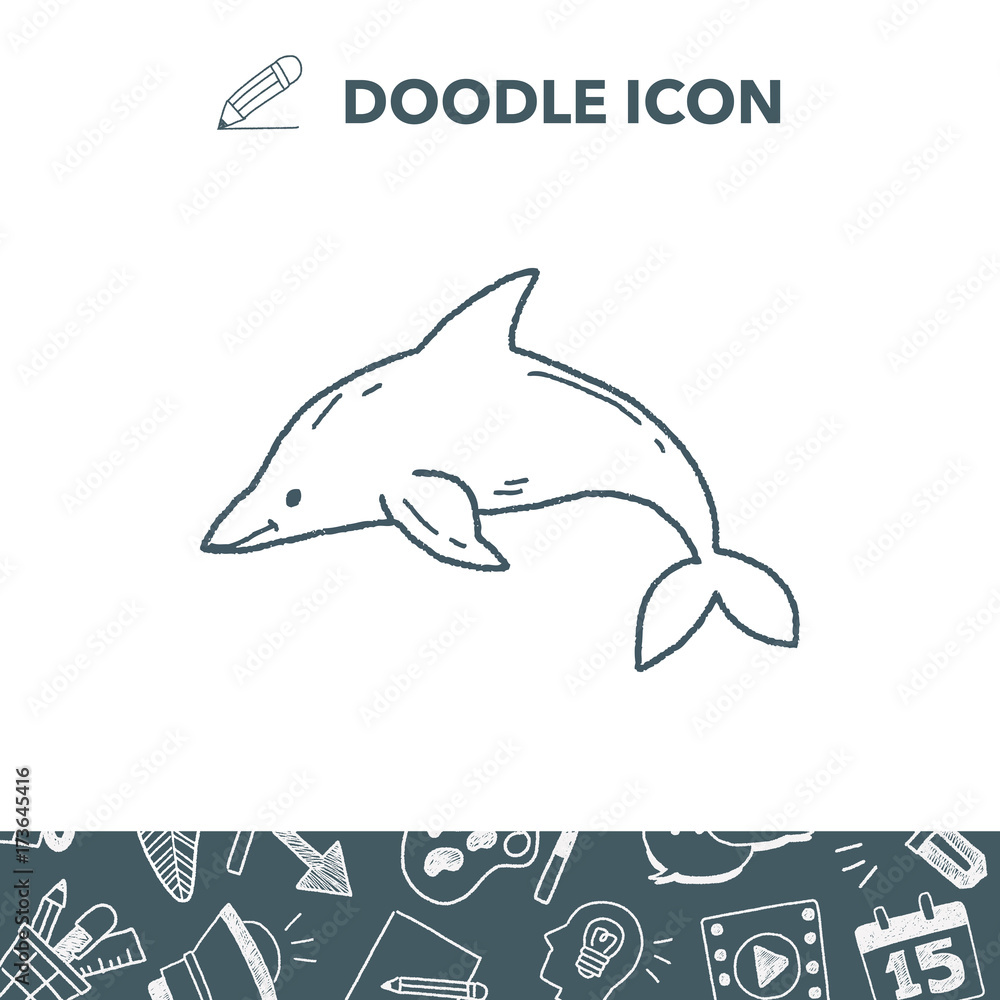 Obraz premium Dolphin doodle