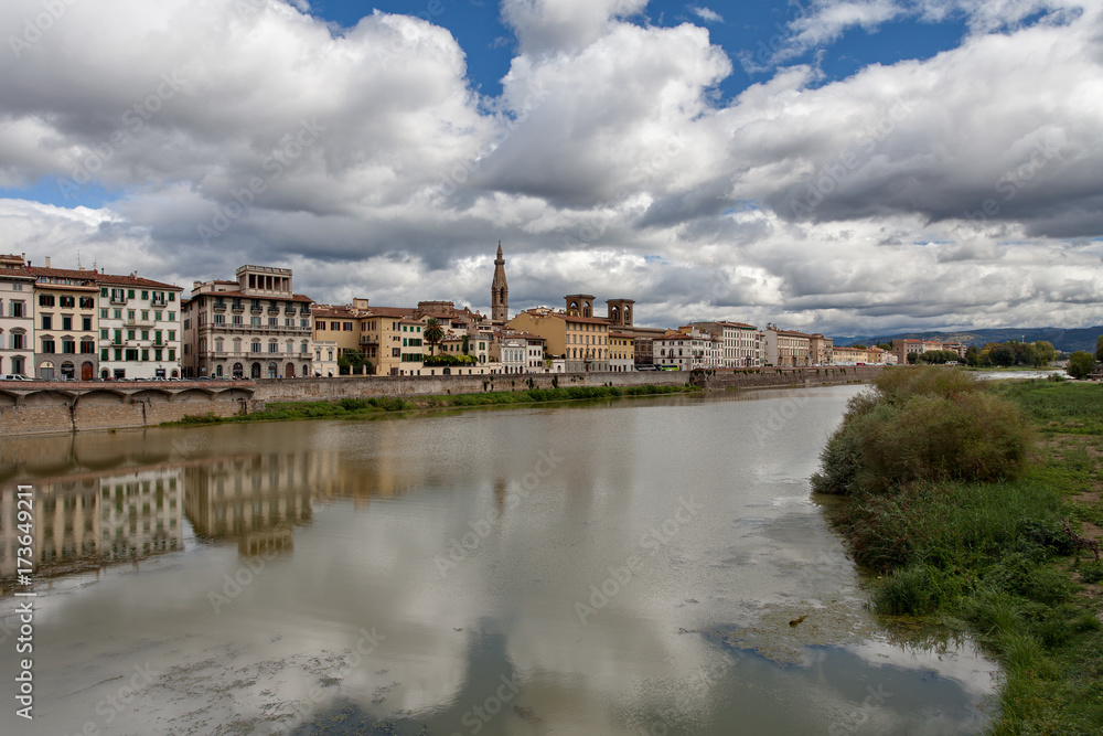 Fototapeta premium Florence – view at Arno river, Tuscany, Italy
