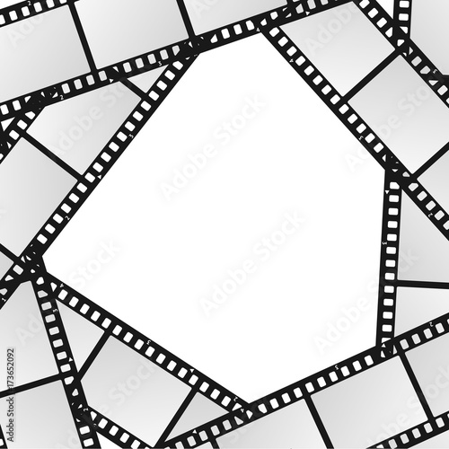 Fototapeta Naklejka Na Ścianę i Meble -  Cinema Movie Film Stripe or Reel Background. Vector