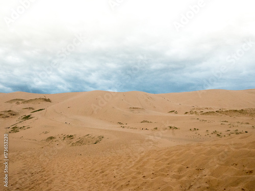 Landscape with dunes in Mongolia desert of Gobi