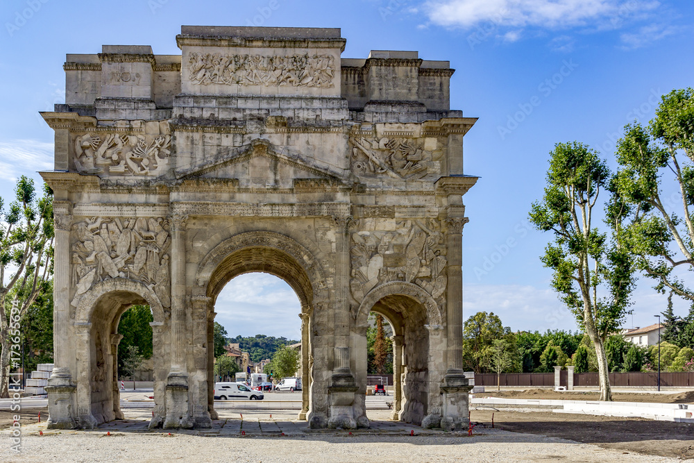 Archway of Orange city in southern France