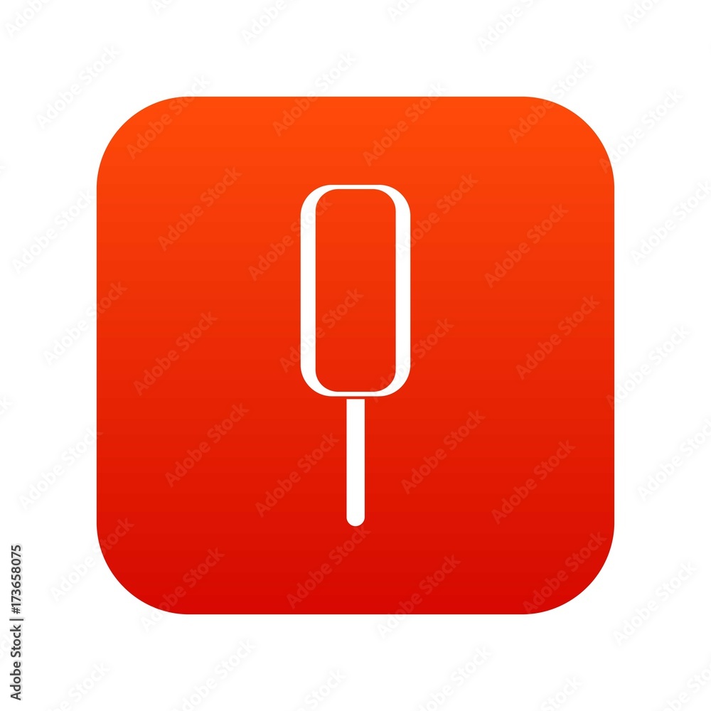Ice Cream icon digital red Ice Cream icon digital red