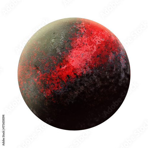 New 9 planet discovery. Ninth gas giant opening. Solar System - new planet. Isolated planet on white background. High resolution beautiful art presents planet of the solar system. 3D illustration.