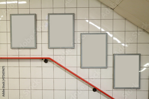 billboard in underground hall