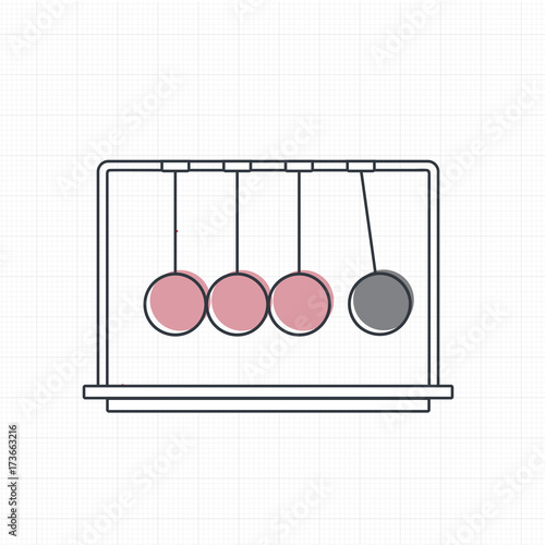 Illustration of momentum movement vector set