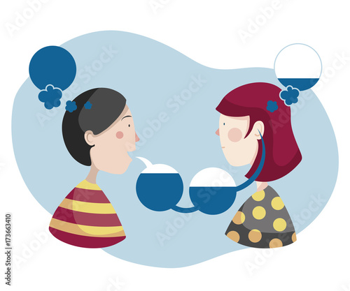 Efficacia della comunicazione e perdita di informazioni dall'emittente al destinatario - sfondo bianco