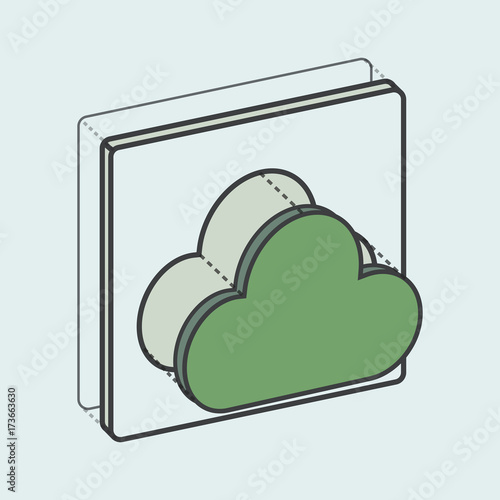 Illustration of cloud computing icon