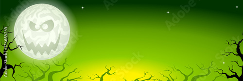 Halloween Banner mit Vollmond 