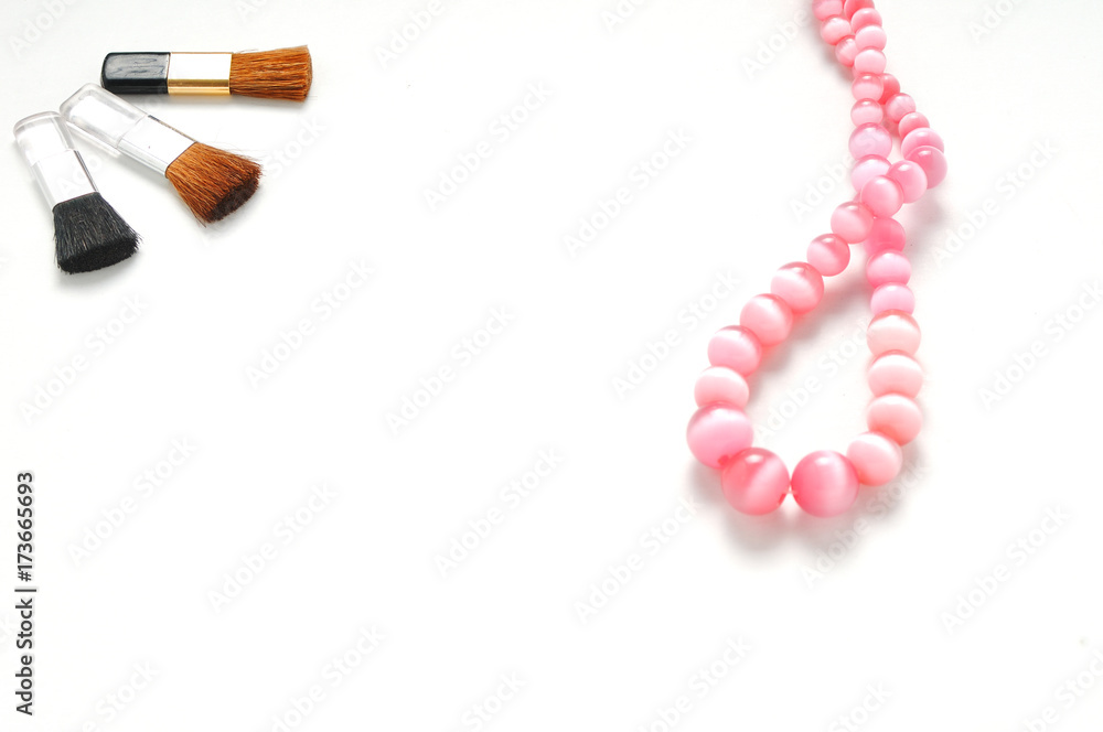 Obraz premium Cosmetics on a white background