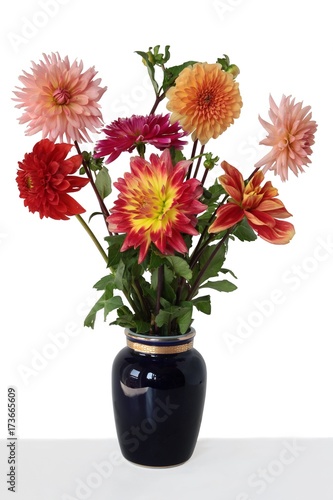 Wallpaper Mural posy of multicolor dahlias Torontodigital.ca