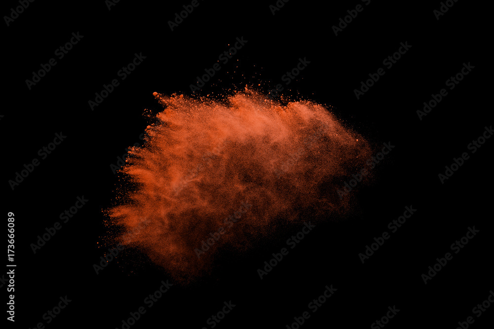 colorful powder splash isolated on black background colorful powder splash isolated on black background