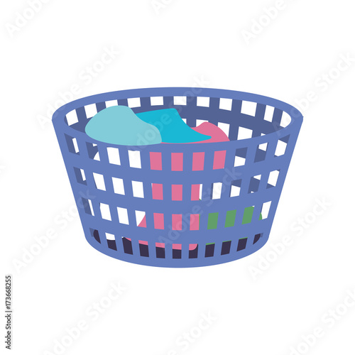 basket object with dirty clothes inside