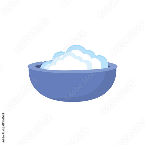 pail object with detergent and bubbles to clean