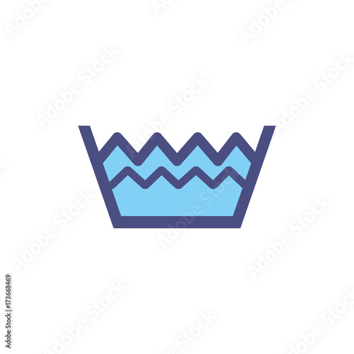 pail with water level to clean clothes