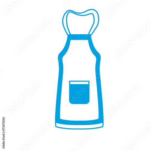silhouette apron object design style to clean