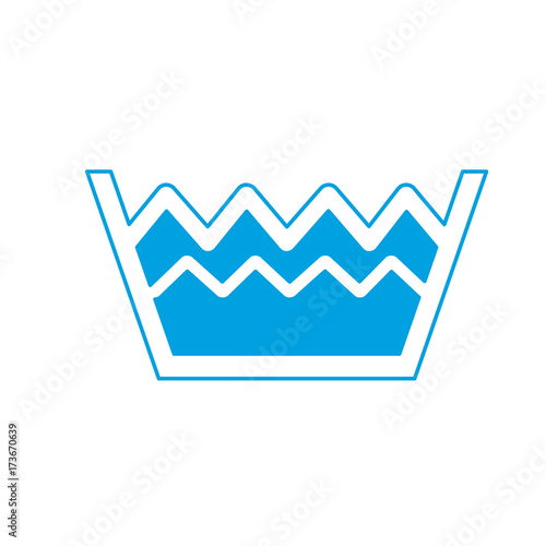 silhouette pail with water level to clean clothes
