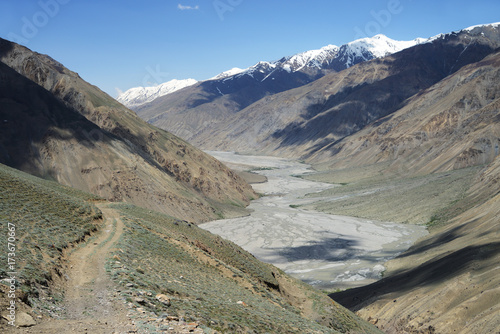 Beautiful remote Tajik National Park, Bartang Valley, Pamir Mountain Range, Tajikistan