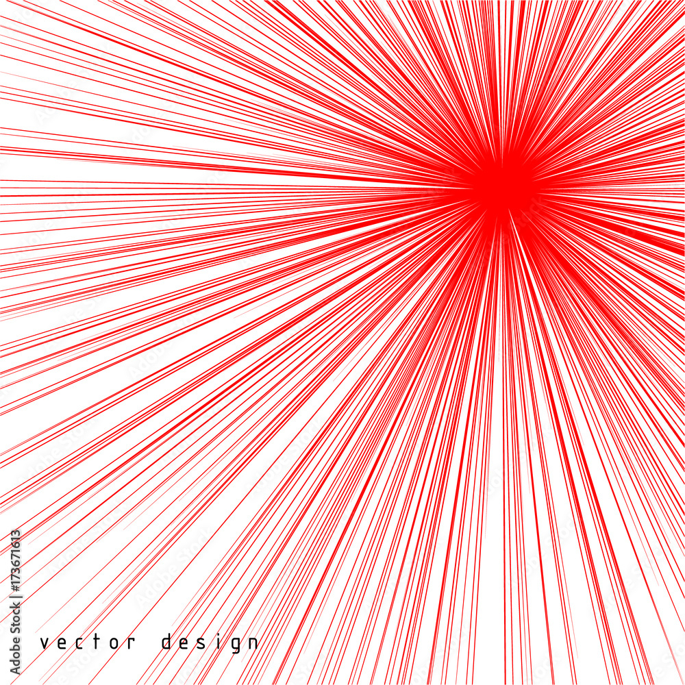 Explosive abstract rays. Dynamite burst blast vector background
