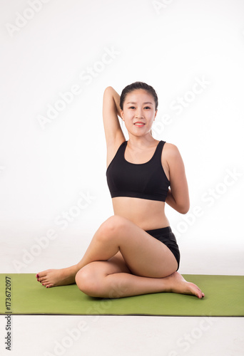 asian yoga girl