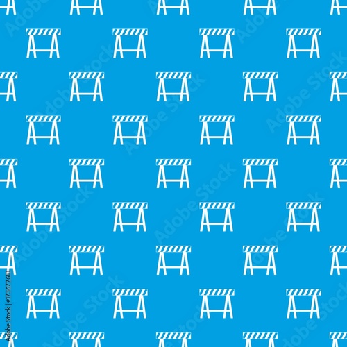 Traffic barrier pattern seamless blue