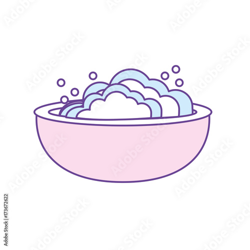 pail object with detergent and bubbles to clean