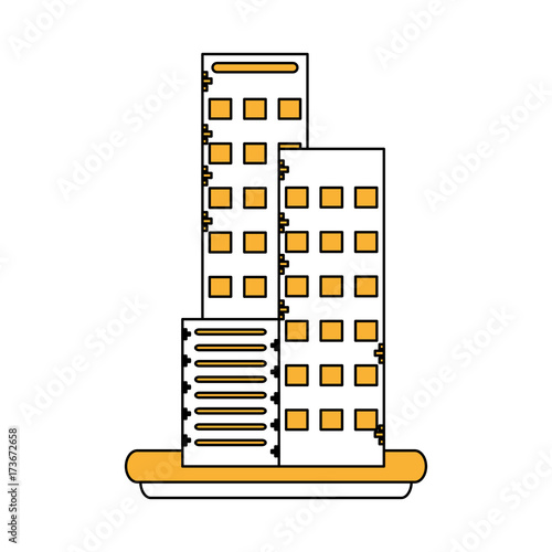 cosmopolitan business buildings icon vector illustration graphic design