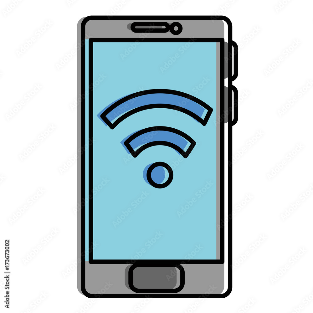 smartphone device with wifi signal smartphone device with wifi signal