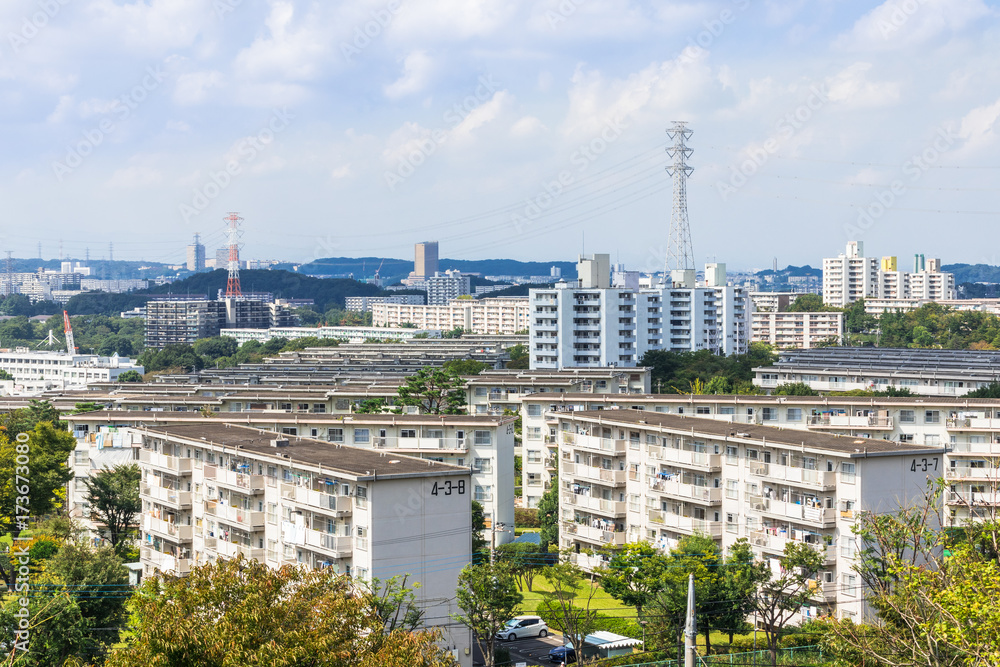 郊外の団地