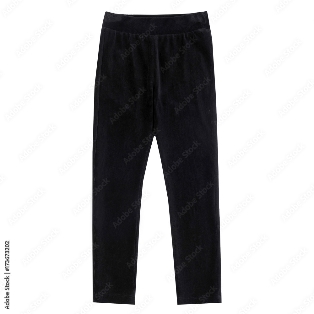 black pants on black isolated on white background black pants on black isolated on white background