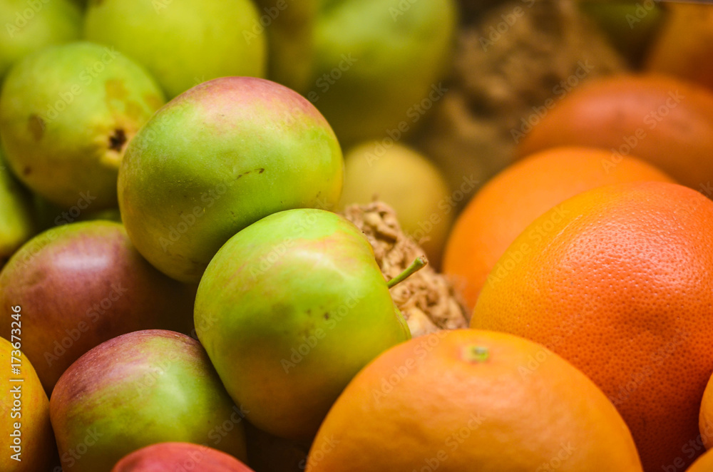 fresh fruits close up